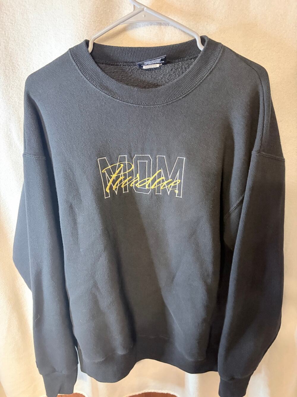 Vintage 90s JanSport Purdue University MOM Sweatshirt Black Crewneck